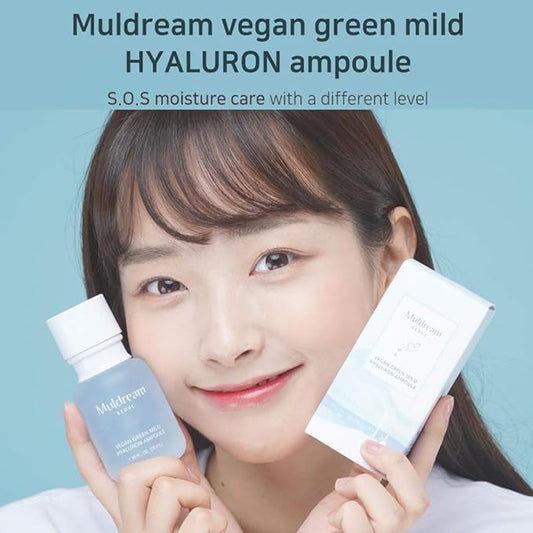 Vegan Green Mild Hyaluron Ampoule 55mL / 1.85 Fl oz - SOS Moisture Care
