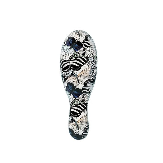 Supreme Brush + Cleaner, Gentle Detangling, Detangler Hair Brush for All Hair Types. For use on Wet or Dry Hair (Blue Butterfly)