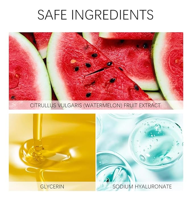 Watermelon Niacinamide Moisturize Serum, Highlighting Serum, Hydrating with Hyaluronic Acid, Glycerin and Vitamin E, Lightweight Facial Serum & Priming Liquid Highlighter