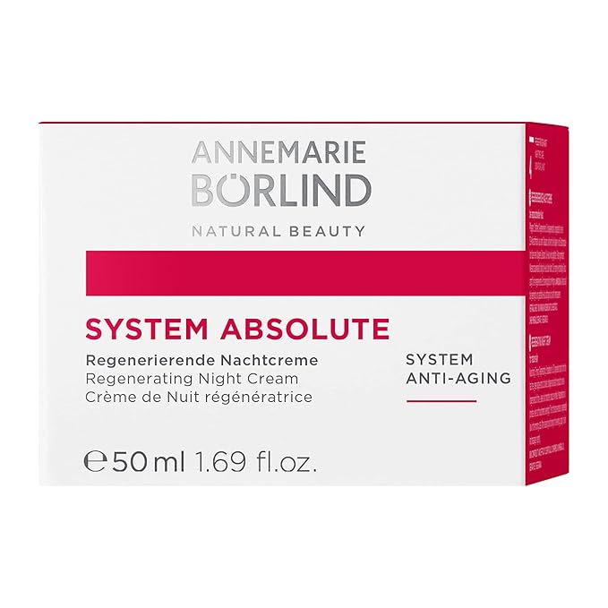 ANNEMARIE BÖRLIND - SYSTEM ABSOLUTE Regenerating Night Cream - Anti Wrinkle Moisturizer with Retinol, Aloe, Algae and Meadowfoam Extracts - Nourishes, Tones, and Hydrates - 1.69 Fl. Oz