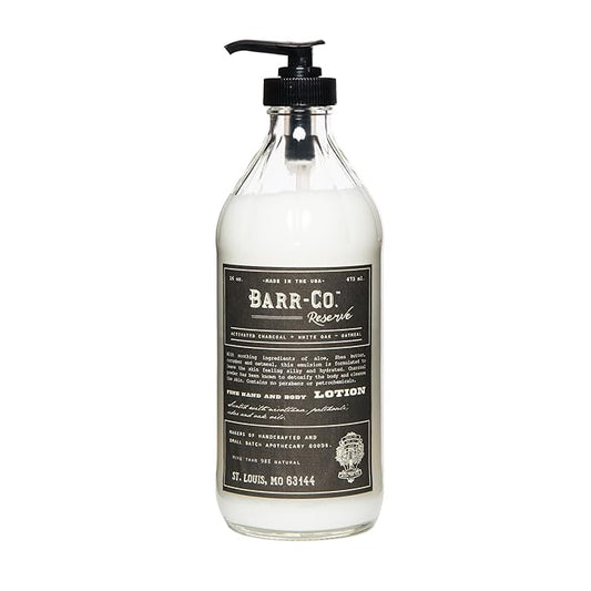 BARR-CO. Reserve Scent Shea Butter Lotion, Earthy Tobacco Scent with Woody Notes, Shea Moisturizing Lotion for Sensitive Skin, 16 fl oz