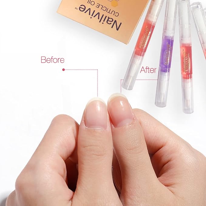 Nailvive Six Pens Cuticle oil Revitalizing Oils unique natural complex of rich oils to provide moisture, protect nourish dry brittle cracked cuticles, nails, and skin (CUTICLE OIL 6X PACK)