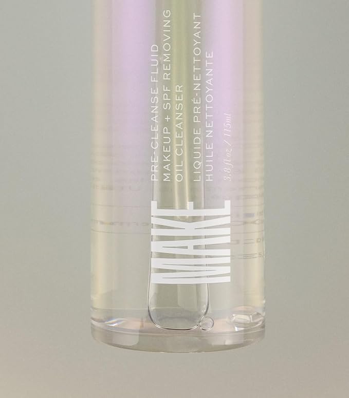 MAKE Beauty Pre-Cleanse Hydrating Cleansing Oil for Face - Silky Makeup Remover Oil for Dirt, Sunscreen and Waterproof Makeup. Moisturizing Cleanser for Refreshed Skin - 3.8 Fl Oz Pump.