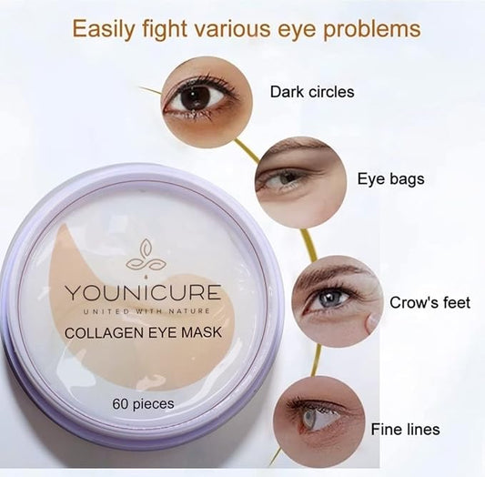 Collagen Eye Mask,Reduce Dark Circles, puffy eyes, Look Younger and Reduce Wrinkles