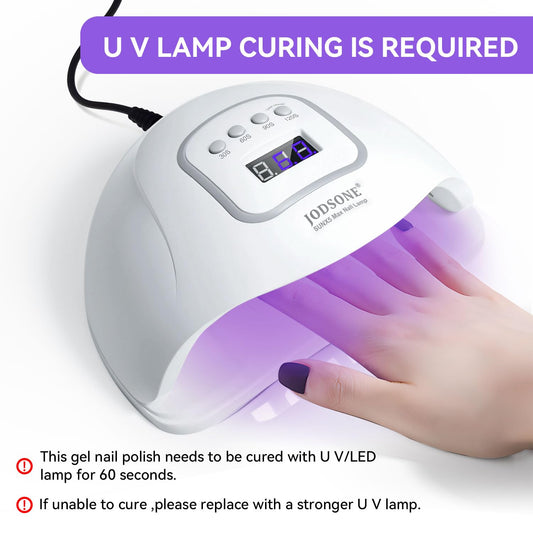 JODSONE 3Pcs 16.5ml Top Coat and Base Coat Set with Nail Glue Gel No Wipe Top Coat Base Nail Glue Gel for Attaching False Nails Securing Decorations Need U V Lamp Cured