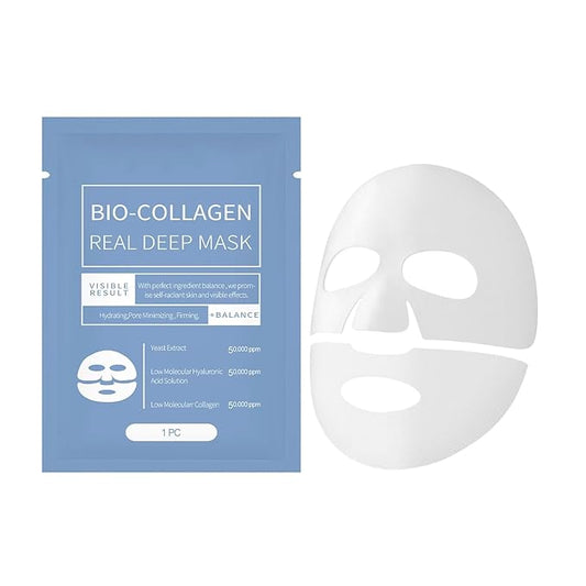 Bio Collagen Real Deep Hydration Mask – Advanced Pore Minimizing, Firming, Wrinkle-Reducing, Skin-Nourishing & Revitalizing Facial Treatment.