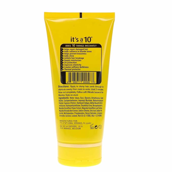 It's A 10 Miracle Five Minute Hair Repair Conditioner for Blondes, 5 Ounce