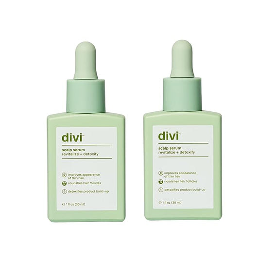 Divi Scalp Serum, Clinically Tested Hair Growth Formula, for Fuller and Thicker Hair - 30ml - 2 Pack