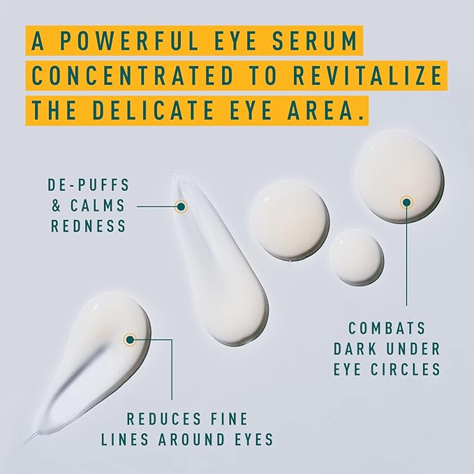 Men's Eye Serum (.5 Ounce) Creatine Stimulates Collagen For Plumper Skin, Goodbye Dark Circles, Gift Set for Men