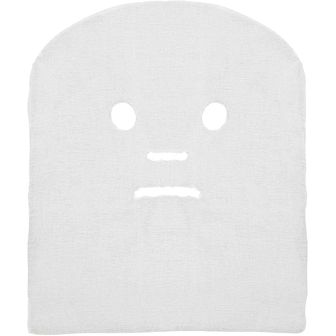 ForPro Professional Collection Precut Gauze Facial Mask, 100% Cotton Gauze, for High Frequency Facial Treatments and Masks, 100-Count