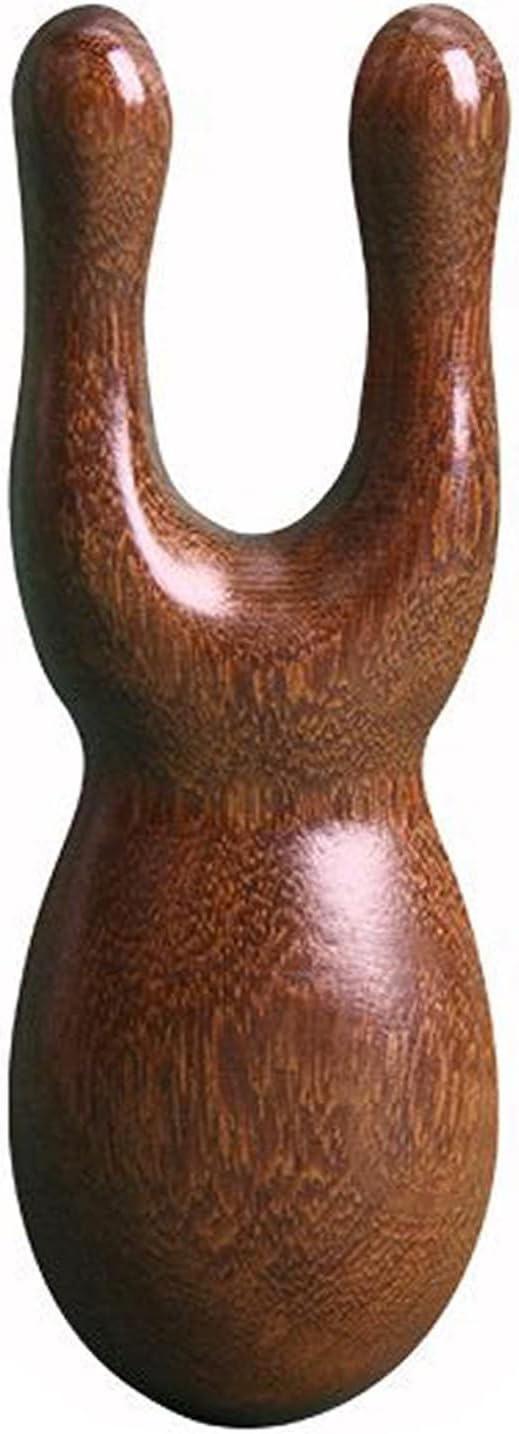 MIUPOO Nose and Eyes Face Massager, Manual Gua Sha Tool, Multifunctional Handheld Meridians Acupoint Massage Tool - Wood, 1 Piece