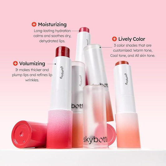 skybottle Volumizing Color Lip Balm #02 Dear Coral, Lip Plumper, Tinted Chapstick, Clean Lip Gloss, Natural Makeup, Korean Lip Balm, Girls Valentine Gift, 0.12oz