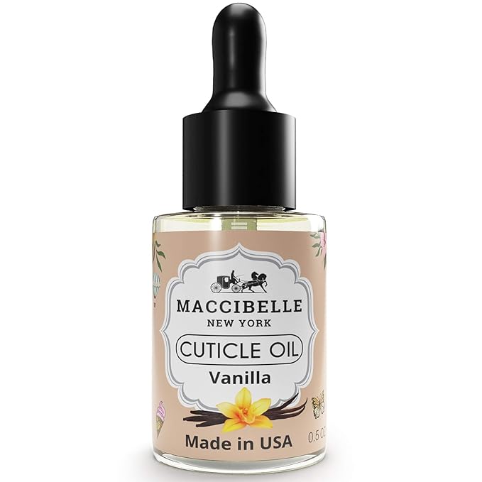 Maccibelle Cuticle Oil 0.5 oz - Heals Dry Cracked Cuticles (Sweet Vanilla, 0.5 Fl Oz)