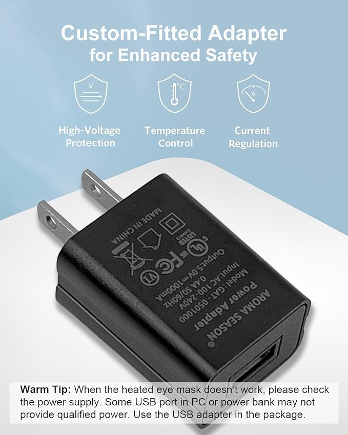 Aroma Season Heated Eye Mask for Dry Eyes, Warm Eye Compress with Flaxseed, Moist Heat Therapy