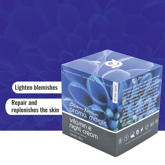 Vitamin E Night Cream | Hydrating & Nourishing Moisturizer | Restores & Revitalizes Dry, Dull Skin | Anti-Aging & Wrinkle Care | Non-Greasy Formula | 1.76 Oz (50g)