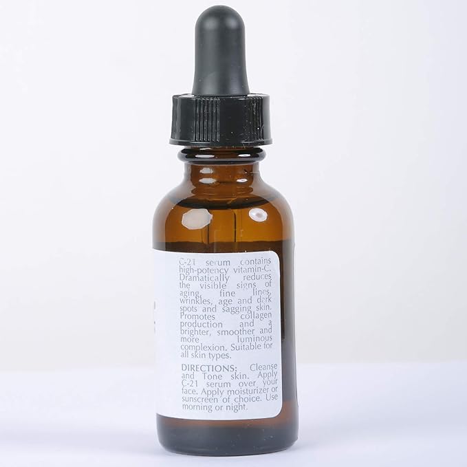 REXSOL 21% ADVANCED VITAMIN C SERUM | ORGANIC VITAMIN C SERUM FOR FACE | NATURAL VITAMIN C SERUM & DARK SPOT CORRECTOR FOR FACE. (30 ml / 1 fl oz)