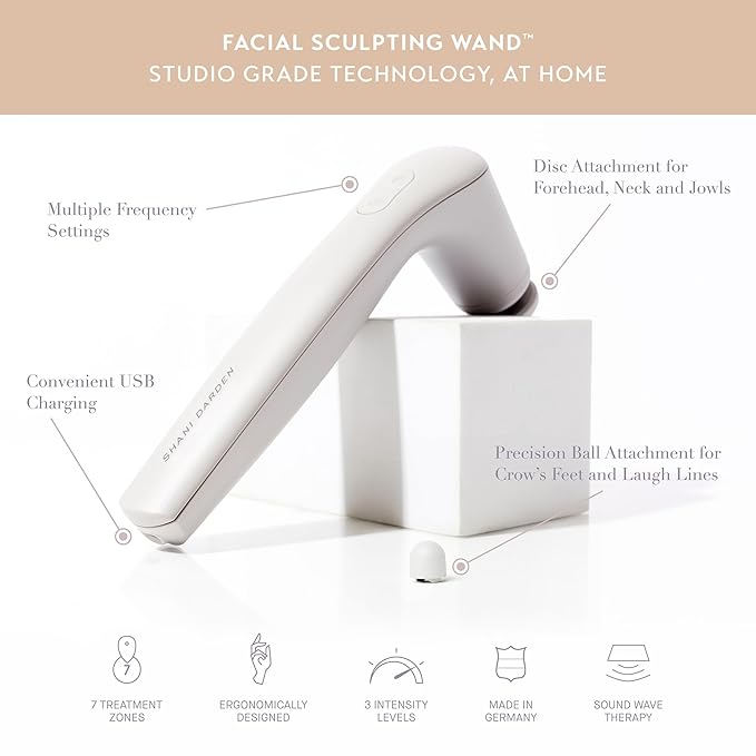 SHANI DARDEN Signature At-Home Facial Kit, Cleansing Face Serum, Face Sculpting Wand, Hydra Prep Gel, Facial Mask and Intensive Under Eye Cream for Wrinkles and Fine Lines