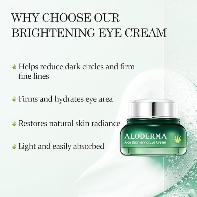 Aloderma Aloe Eye Cream Set, 2 pieces - Brightening Eye Cream, Firming Eye Cream