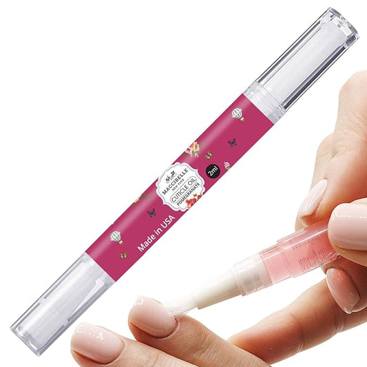 Maccibelle Pure Cuticle & Nail Oil Pen 2ml Heals Dry Cracked Cuticles (Milk & Honey + Pomegranate)