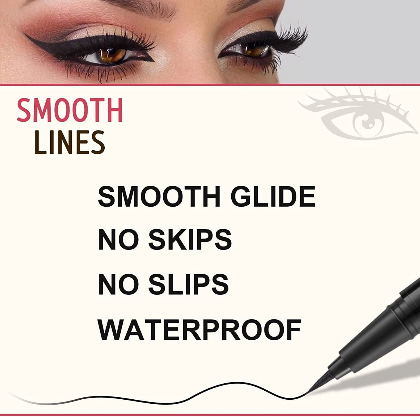LAVONE Eyebrow Stamp Pencil Kit for Eyebrows Makeup, with Waterproof Eyebrow Pencil, Eyeliner, Eyebrow Pomade, and Dual-ended Eyebrow Brush - Dark Brunette