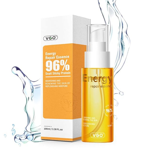 VGO 96% Snail Mucin Serum - Advanced Hydrating & Anti-Aging Snail Extract Serum for Smooth, Radiant Skin - Face Serum Repair & Moisturizing Formula - Suitable for All Skin Types, 100ml / 3.38 fl.oz