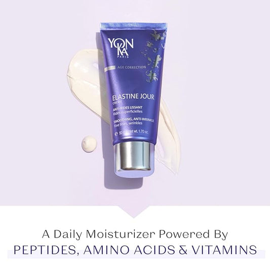 Yon-Ka Elastine Jour Day Anti-Wrinkle Facial Moisturizer and Eye Cream with Elastine Nuit Anti-Wrinkle Night Cream, 50 ml