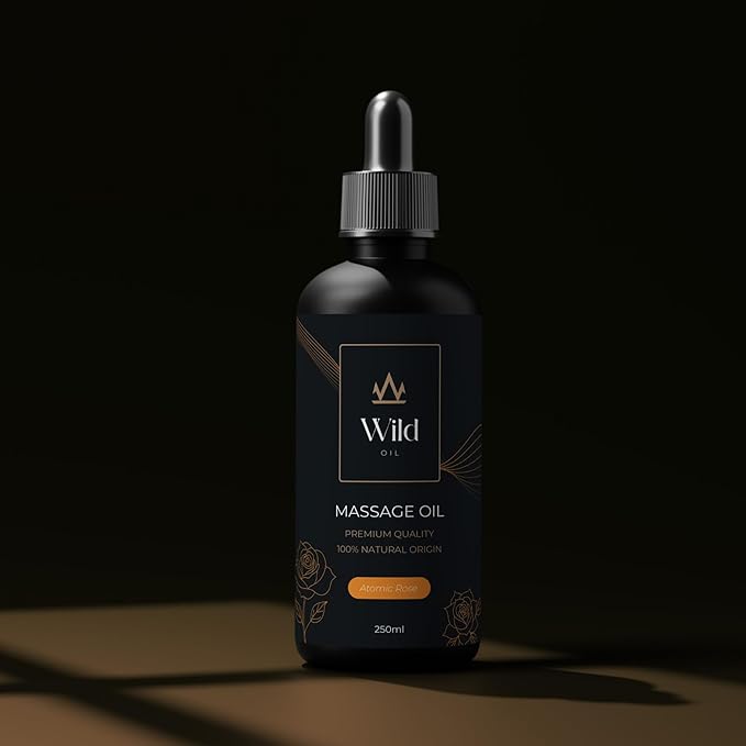 Atomic Rose Luxurious Lavender Massage Oil Mineral, Grape Seed, Jojoba & Lavender Skin Moisturization Hair Nourishment Hydration, Elasticity, Vegan & Natural (250ml)