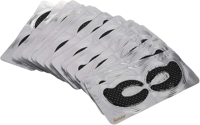 20 Pairs Eye Hyaluronic Eyes Patches for Dark Circle, Puffy Eyes, Wrinkles, Eye Bags, Puffiness Bamboo Charcoal Eye Skin Care Pads Anti-aging