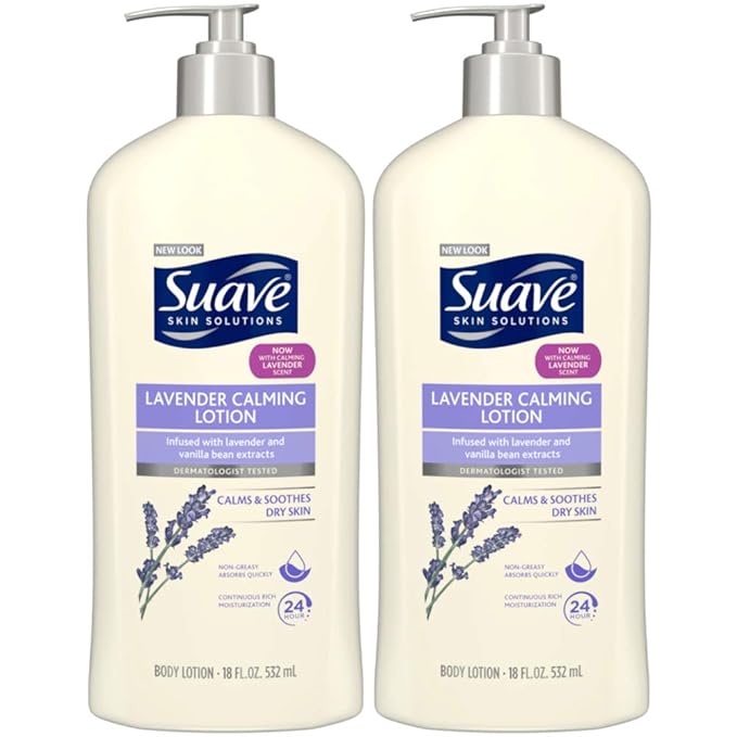 Suave Body Lotion Lavender Vanilla, 18 Fluid Ounce (Pack Of 2)