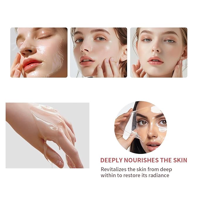 Collagen Overnight Wrapping Peel Off Facial Mask Pack,Collagen Night Wrapping Mask,Hydrates and Tightens Skin,Reduces Sagging,Elasticity & Hydration Care 2.54 fl.oz (Brush Included)