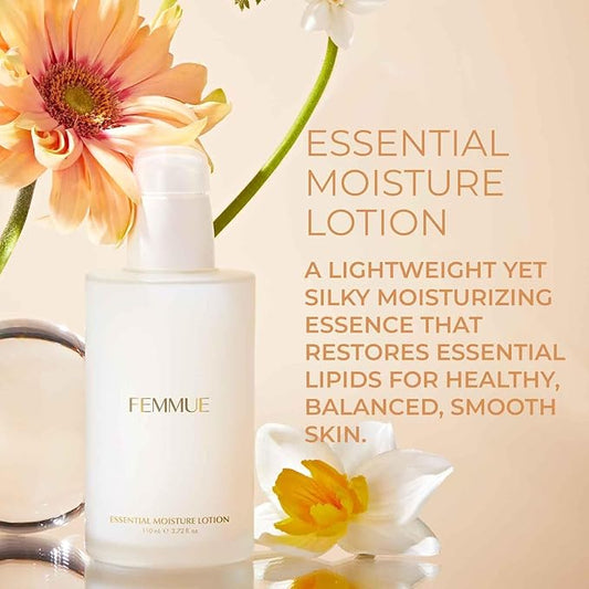 Essential Moisture Daily Hydrating Water Serum Essence (3.72 oz) | Lotion Essence Skin Moisturizer | with Rose Water | Korean Skin Care