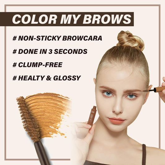 ETUDE Color My Brows Big Size, Brow Mascara, 3D Natural Coloring, Beeswax & Carnauba Wax, Moisturizing Brow Care, Eyebrow tint, Soft Gel Texture, Korean Makeup, Beauty, Natural Brown (0.304 Fl Oz)
