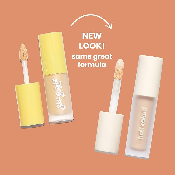 Half Caked Star Bright Liquid Under-Eye Brightener | creamy lightweight formula with light-medium coverage | 4.6ml / 0.16 fl oz (Eternal Sunshine)