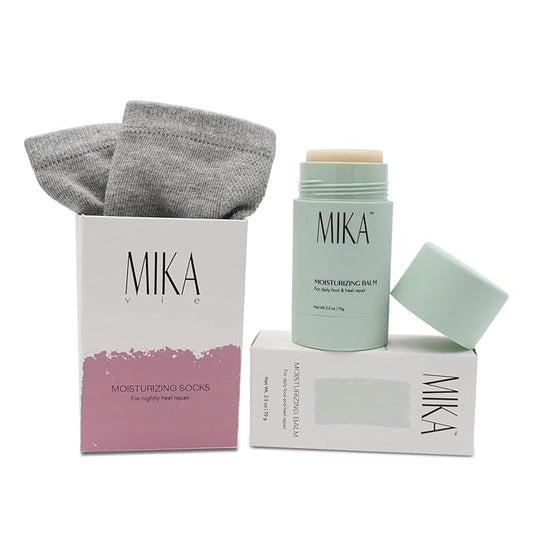 Foot Balm & Foot Socks | Moisturizing Foot Balm for Dry Cracked Feet, Urea Cream & Foot Moisturizer, Foot Balm Softens & Exfoliates Skin