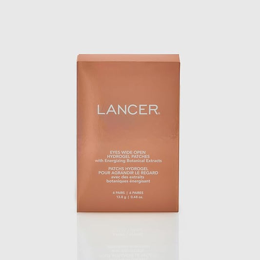 Lancer Skincare Hydrogel Under Eye Patches with Energizing Botanical Extracts, Gel Eye Patches for Under Eye Revitalization (12 Patches)
