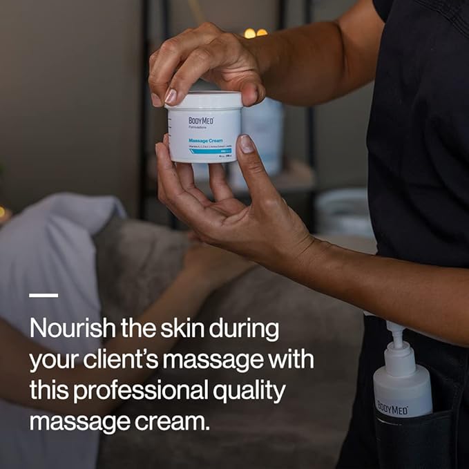 BodyMed Formulations Massage Cream, 5 gal. – Fragrance-Free, All-Natural Lotion for Massage Therapy – Leaping Bunny Certified – with Arnica Extract & Jojoba – Non-Staining, & Paraben Free