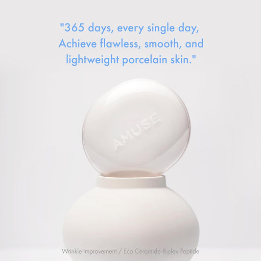 Amuse SEOUL Ceramic Skin Perfector Cushion Foundation Refill | Long-lasting, Lightweight, Semi-matte, Flawless Coverage, Hypoallergenic, Korean Beauty, Vegan(15g / 0.52 oz.) ([Refill] 1.5 NATURAL)