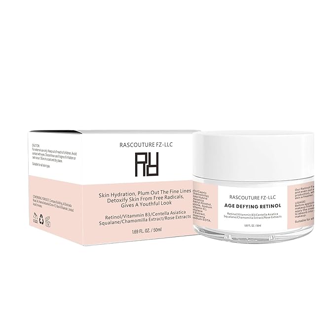 Ras Age Defying Retinol for Face, Plums out Fine Lines, Reduces Large Pores, Detoxify Skin from Free Redicals, Gives youthful Look, With Vitamin B3, Rose Extract, Chamomile, Centella Asiatica 50ml