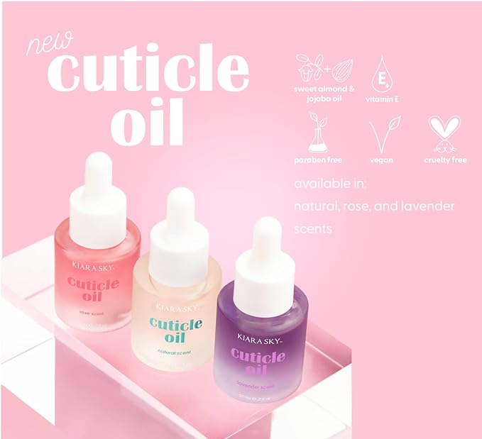 KIARA SKY Hydrating Nail and Cuticle Oil - Stronger Cuticle - Ultra Nourishing Repair Nail Strengthener - Ultimate Nail Growth - Cuticle Oil for Weak Damaged Nails, 7 fl oz (Natural)