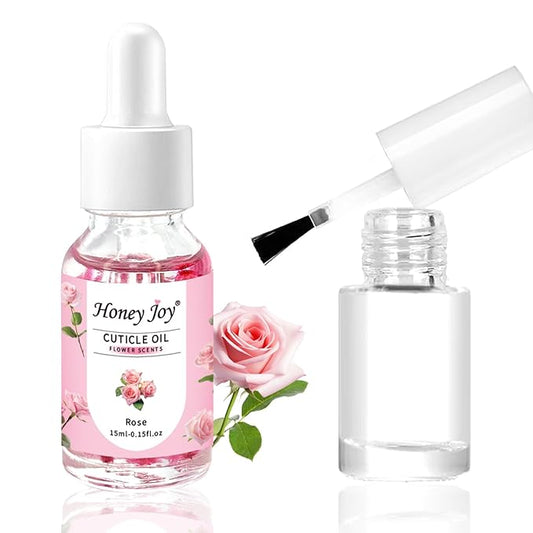 Honey Joy Cuticle Oil for Nails – Nail Oil Cuticle for Nail Care, Cuticle Nail Oil for Growth and Strength, Cuticle Oil for Nails, 0.5 fl. oz (Rose)