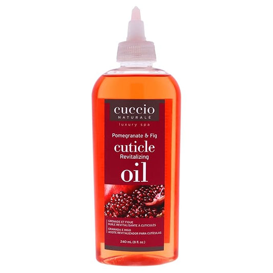 Cuccio Naturale Revitalizing Cuticle Oil - Hydrating Oil For Repaired Cuticles Overnight - Remedy For Damaged Skin And Thin Nails - Paraben Free, Cruelty-Free Formula - Pomegranate And Fig - 8 Oz