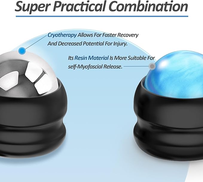 Massage Roller Ball - Physical Massage Therapy Ball Set for Sore Muscles,Joint Pain Relief Relaxing,Full Body Deep Tissue Massage