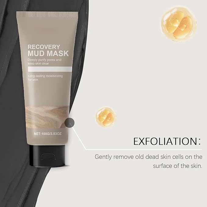 Recovery Mud Mask for Face and Body, Clay Mud Mask Deep Pore Cleanser, Hydrating Oil Control, Natural Ingredients