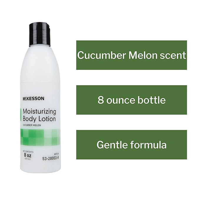 McKesson Moisturizing Body Lotion, Cucumber Melon Scent, 8 oz, 48 Count