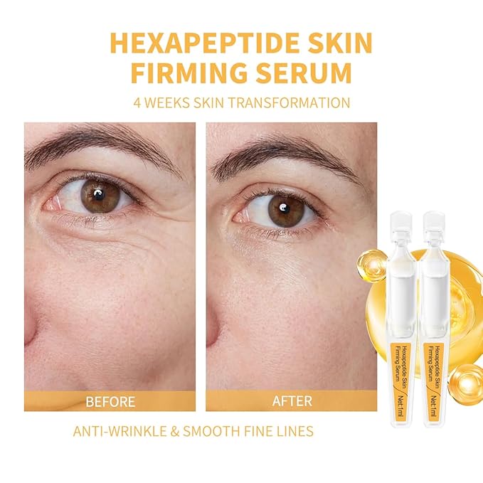 Firming Skin Serum with Acetyl Hexapeptide-8, Hexapeptide-9, Carnosine - Moisturizing, Hydrating and Antioxidant for Fine Lines, 15 Pcs/Box Ampoules
