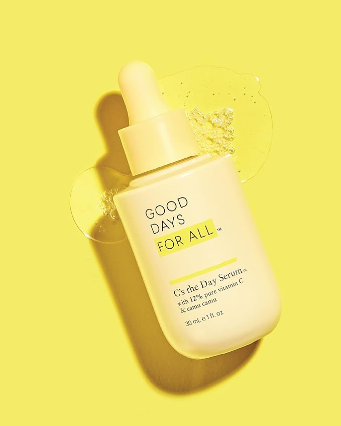 C's The Day Face Serum, Brightening & Discoloration Facial Skin Care, with 12% Pure Vitamin C, 1 fl. oz