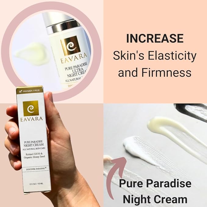 Organic Anti Aging Eye Cream, Natural Facial Cleanser and Retinol Night Cream