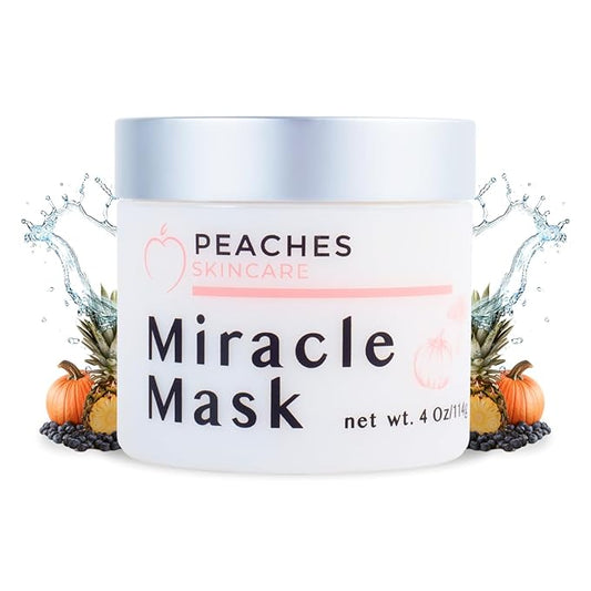 Hydrating Face Mask with Beeswax, Avocado Oil, Pumpkin, and More – Gently Removes Dead Skin Cells – Miracle Mask (1.7 oz)