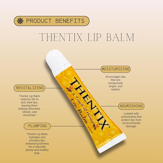 Lip Balm, 10ml (.35oz) - Hydrating & Soothing, Made with Beeswax