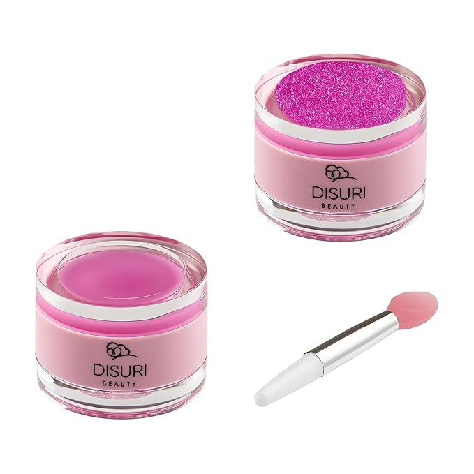 Lip Mask and Lip Scrub Set - Moisturizing Lip Scrub for Exfoliating and Smoothing Lips, Cruelty-free - Improves Texture, Hydrates, and Softens Chapped, Dark Lips Skin - (Grape)